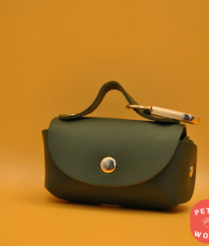 Porte-sac à crottes vert forêt